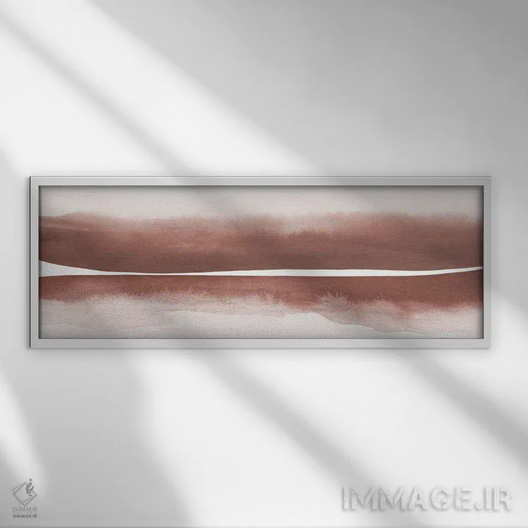 تابلو منظره آبرنگی شماره ۱۸ پانوراما اثر نووو پرینتس (چاپ هنری نوین) - نمای قابدار سفید