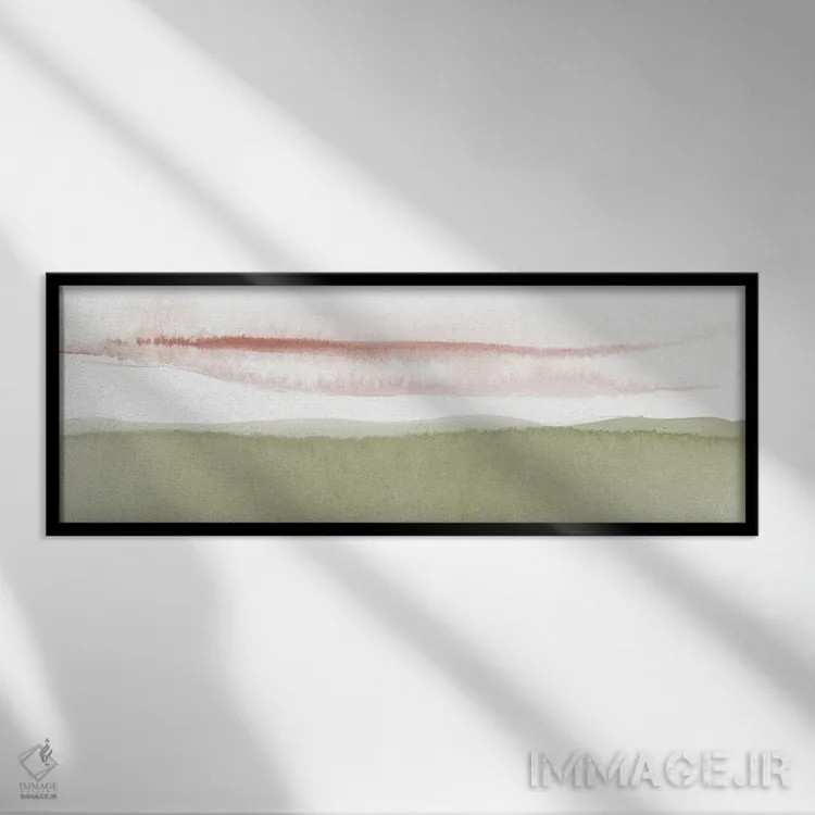 تابلو مزارع سرسبز اثر نووو پرینتس (چاپ هنری نوین) - نمای قابدار مشکی