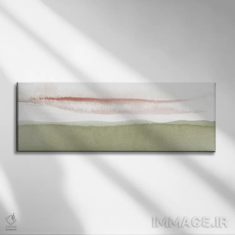 تابلو مزارع سرسبز اثر نووو پرینتس (چاپ هنری نوین) - نمای روبهرو روی دیوار