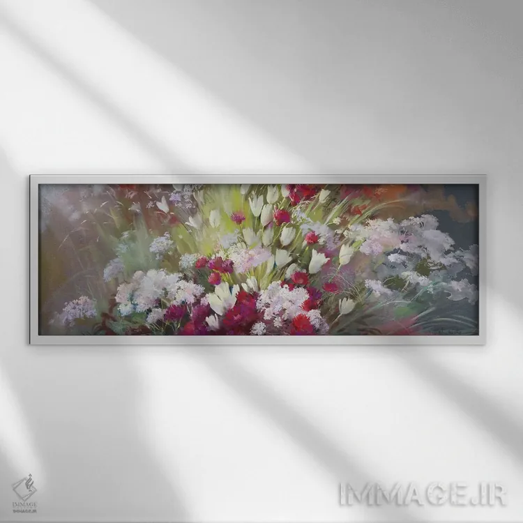 تابلو باغ حواس اثر نل واتمور - نمای قابدار سفید