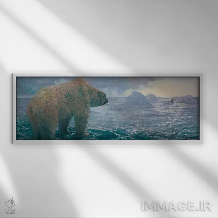 تابلو طوفان شمالگان اثر جان سیری-لستر - نمای قابدار سفید