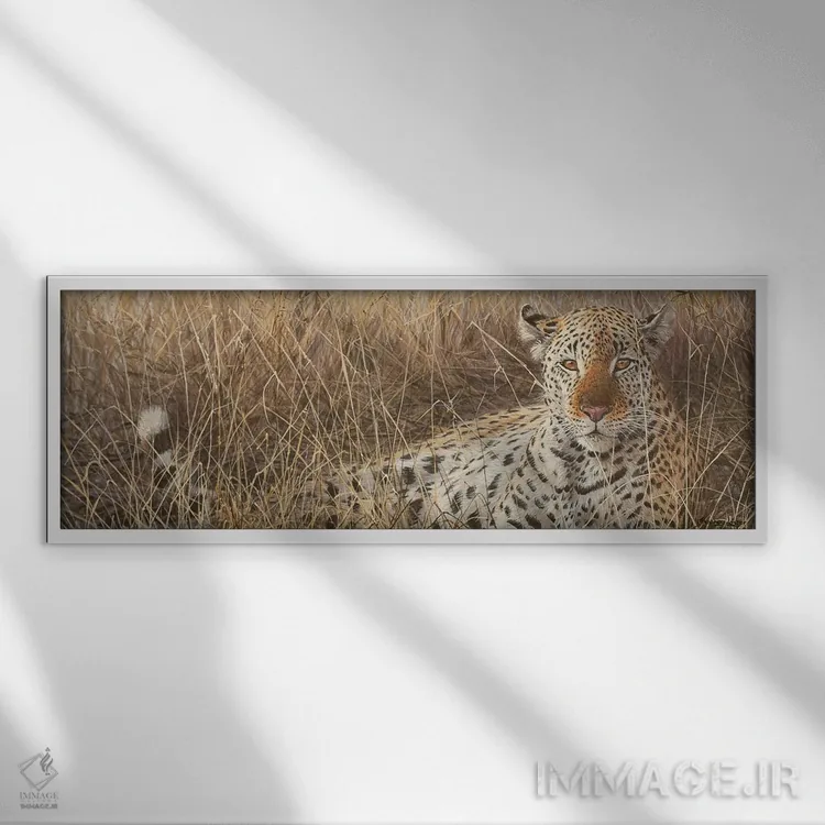 تابلو چشم شکارچی اثر جان سیری-لستر - نمای قابدار سفید