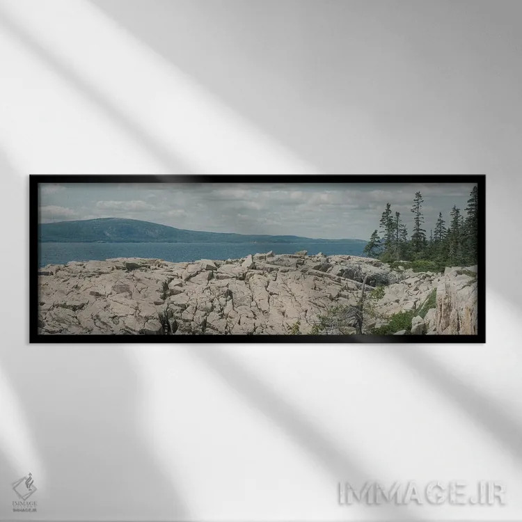 تابلو منظره ساحلی VII اثر اولیویا جوی سنت کلر - نمای قابدار مشکی