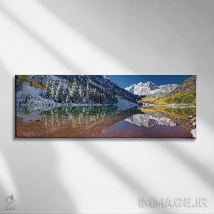 تابلو پاییز در مارون بلز (تصویر پانوراما) اثر اولنا آرت (استودیو هنری) - نمای روبهرو روی دیوار