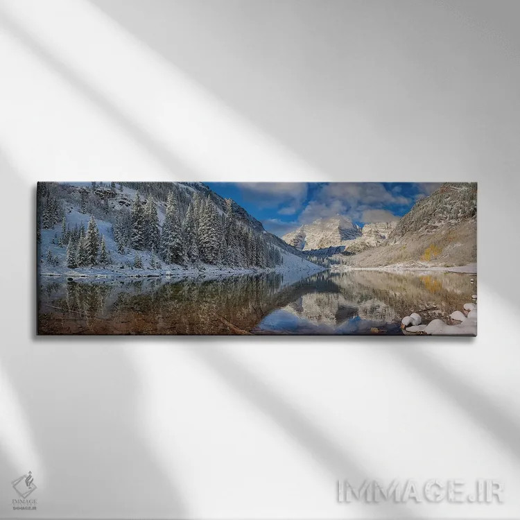 تابلو مارون بلز در زمستان اثر اولنا آرت (استودیو هنری) - نمای روبهرو روی دیوار