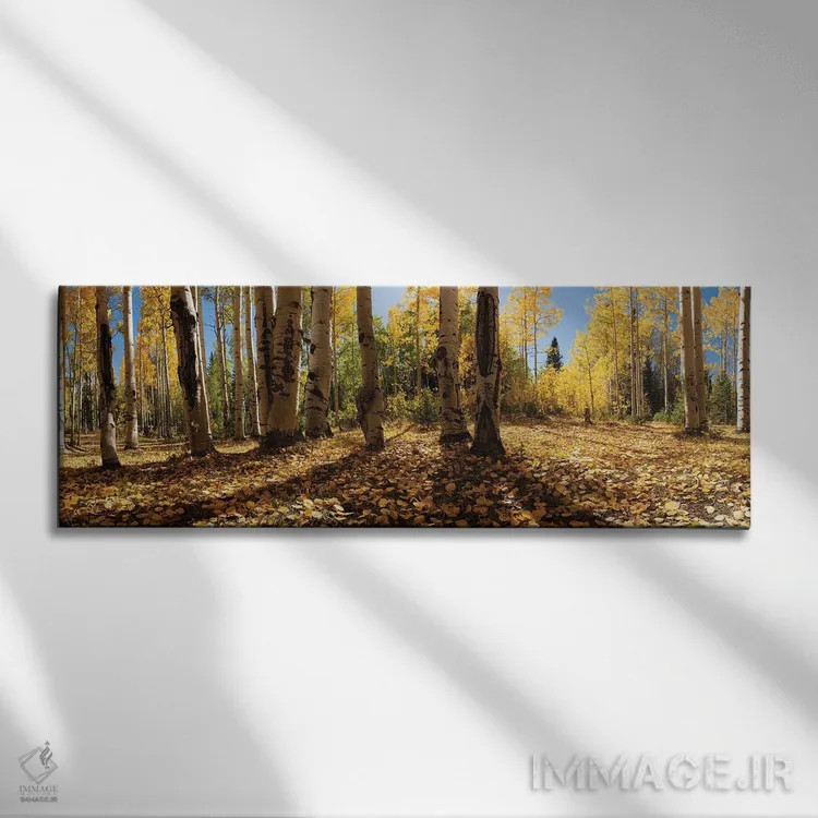 تابلو رنگهای پاییزی در کرستد بیوت، کلرادو - ۱ اثر اولنا آرت (استودیو هنری) - نمای روبهرو روی دیوار