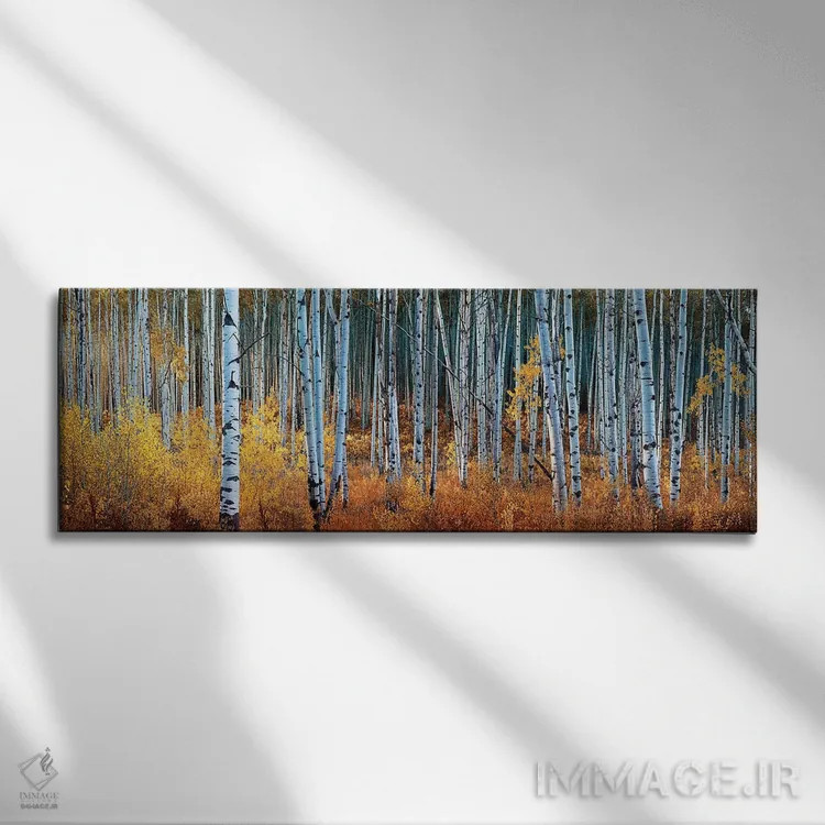 تابلو پانورامای شگفتی پاییزی کلرادو اثر اولنا آرت (استودیو هنری) - نمای روبهرو روی دیوار