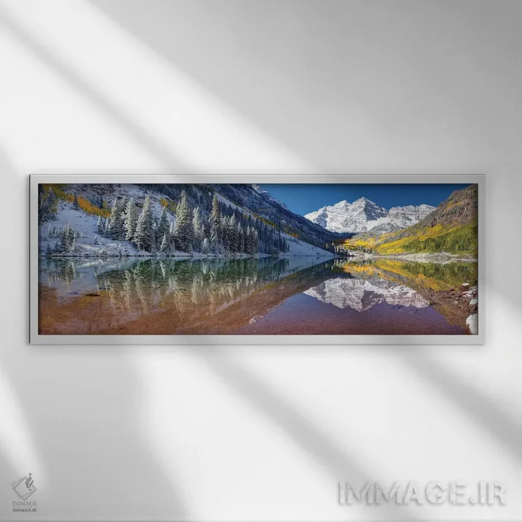 تابلو پاییز در مارون بلز (تصویر پانوراما) اثر اولنا آرت (استودیو هنری) - نمای قابدار سفید
