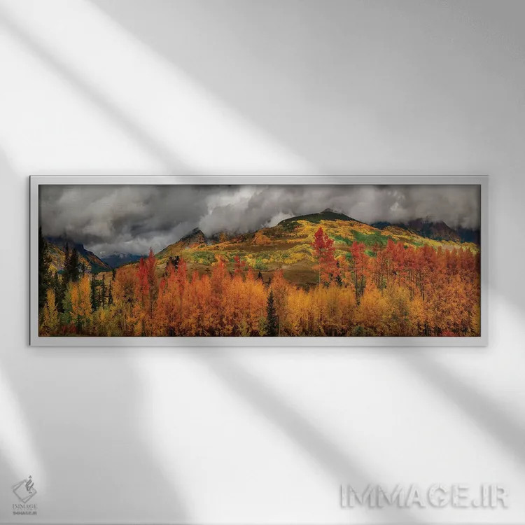 تابلو باغ امید اثر اولنا آرت (استودیو هنری) - نمای قابدار سفید