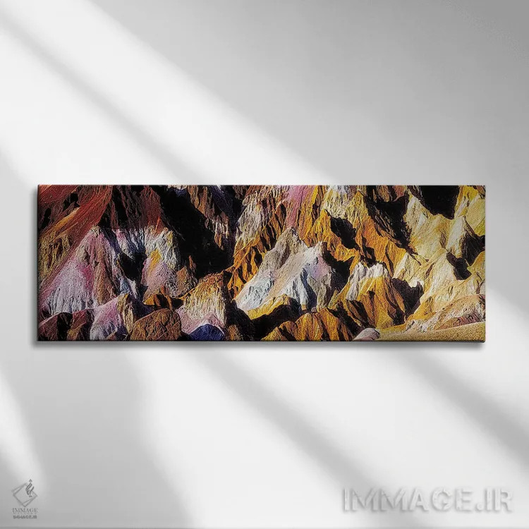 تابلو پالت هنرمند در پارک ملی دره مرگ کالیفرنیا اثر اولنا آرت (استودیو هنری) - نمای روبهرو روی دیوار