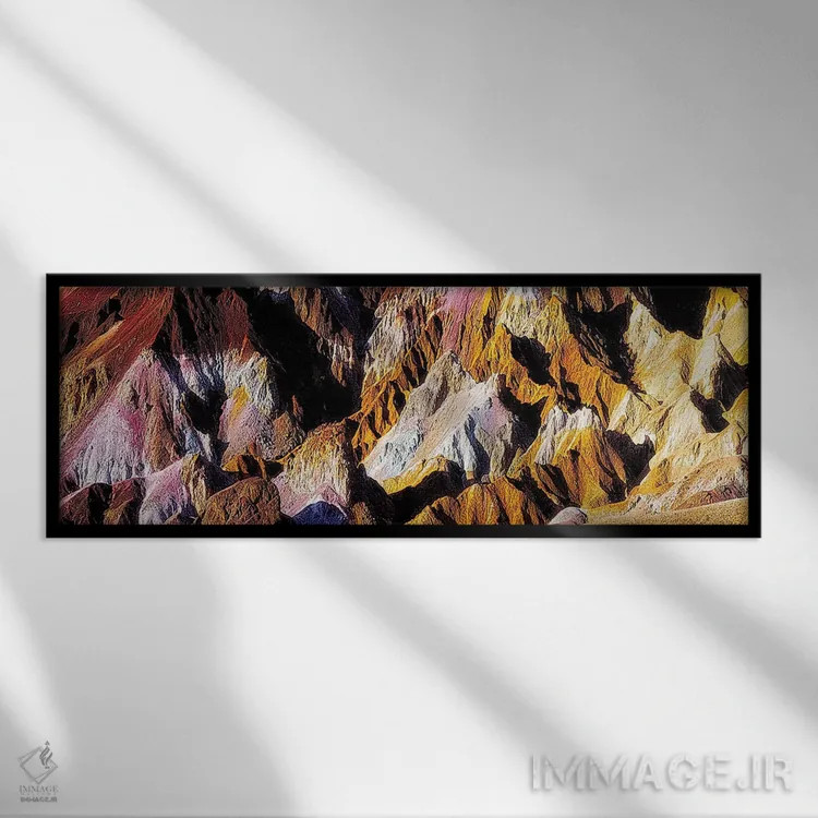 تابلو پالت هنرمند در پارک ملی دره مرگ کالیفرنیا اثر اولنا آرت (استودیو هنری) - نمای قابدار مشکی