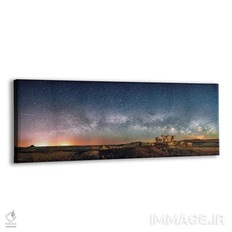تابلو هودوهای بیستی بدلندز زیر شب پرستاره نیومکزیکو (اثر اولنا آرت) اثر اولنا آرت (استودیو هنری) - نمای پرسپکتیو محصول