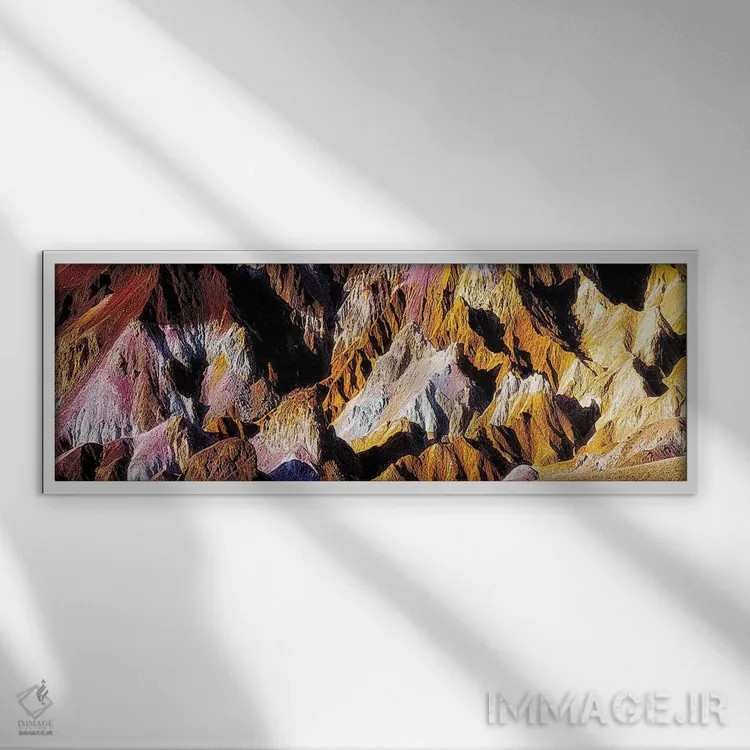 تابلو پالت هنرمند در پارک ملی دره مرگ کالیفرنیا اثر اولنا آرت (استودیو هنری) - نمای قابدار سفید