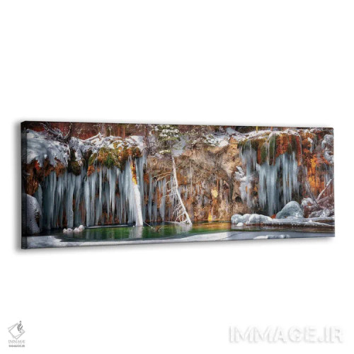 تابلو پانورامای زمستانی دریاچه هنگینگ اثر اولنا آرت (استودیو هنری) - نمای پرسپکتیو محصول