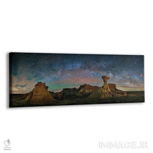 تابلو بیستی بدلندز زیر شب پرستاره غربی اثر اولنا آرت (استودیو هنری) - نمای پرسپکتیو محصول