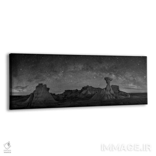 تابلو بیستی بدلندز زیر شب پرستارهی کهن غربی اثر اولنا آرت (استودیو هنری) - نمای پرسپکتیو محصول