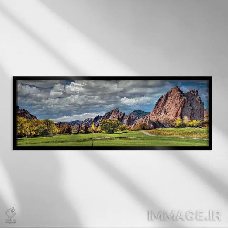 تابلو فصل پاییز در باشگاه گلف راکسبرو اروهد در لیتلتون، کلرادو اثر اولنا آرت (استودیو هنری) - نمای قابدار مشکی