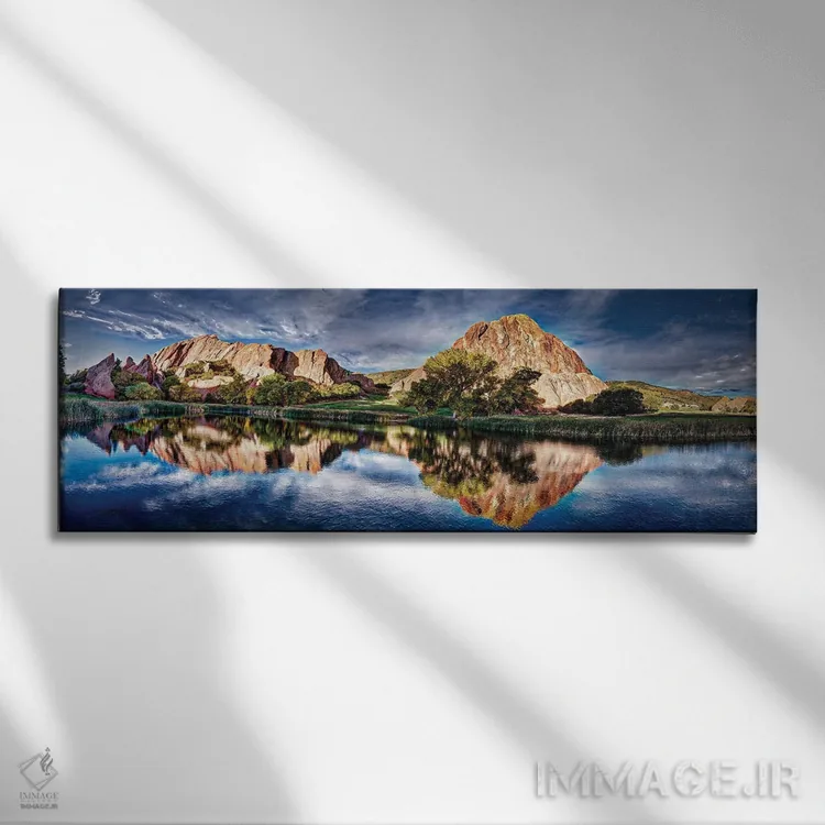 تابلو زمین گلف رد راکس ریفلکشن در باشگاه گلف راکسبرو اروهد اثر اولنا آرت (استودیو هنری) - نمای روبهرو روی دیوار