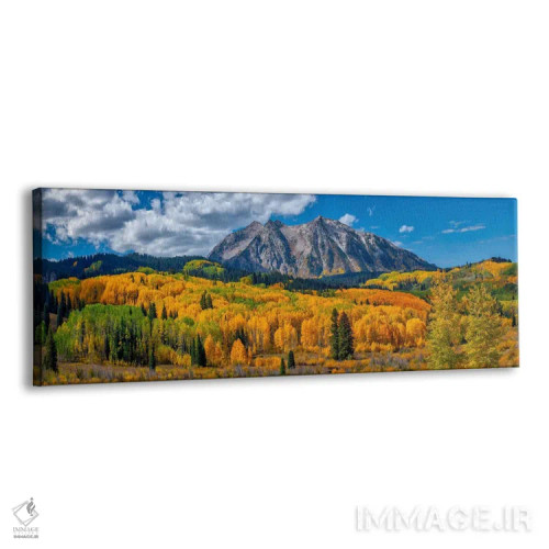 تابلو آرامش کوهستان در رنگهای پاییزی اثر اولنا آرت (استودیو هنری) - نمای پرسپکتیو محصول