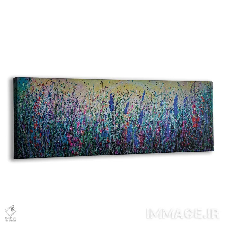 تابلو گلهای چمنزار در ساعات طلایی اثر اولنا آرت (استودیو هنری) - نمای پرسپکتیو محصول