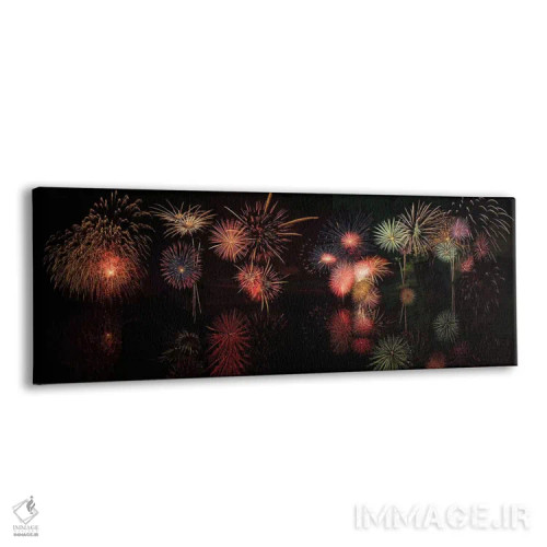 تابلو بازتاب آتشبازی در آب (پانوراما) اثر اولنا آرت (استودیو هنری) - نمای پرسپکتیو محصول