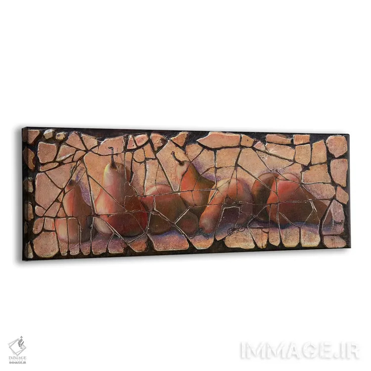 تابلو گلابیها به سبک فرسکو اثر اولنا آرت (استودیو هنری) - نمای پرسپکتیو محصول