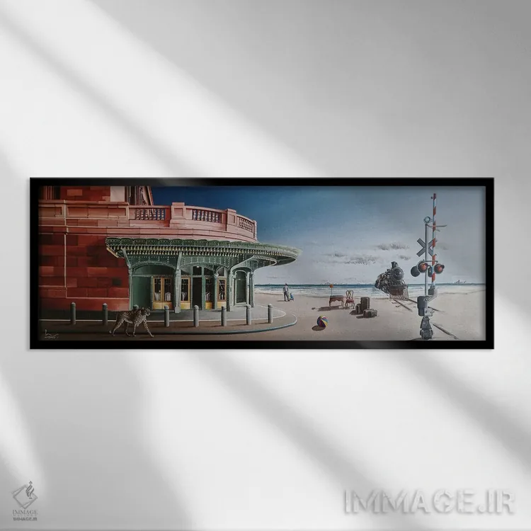 تابلو افق جدید اثر اولیویه لامبوری - نمای قابدار مشکی