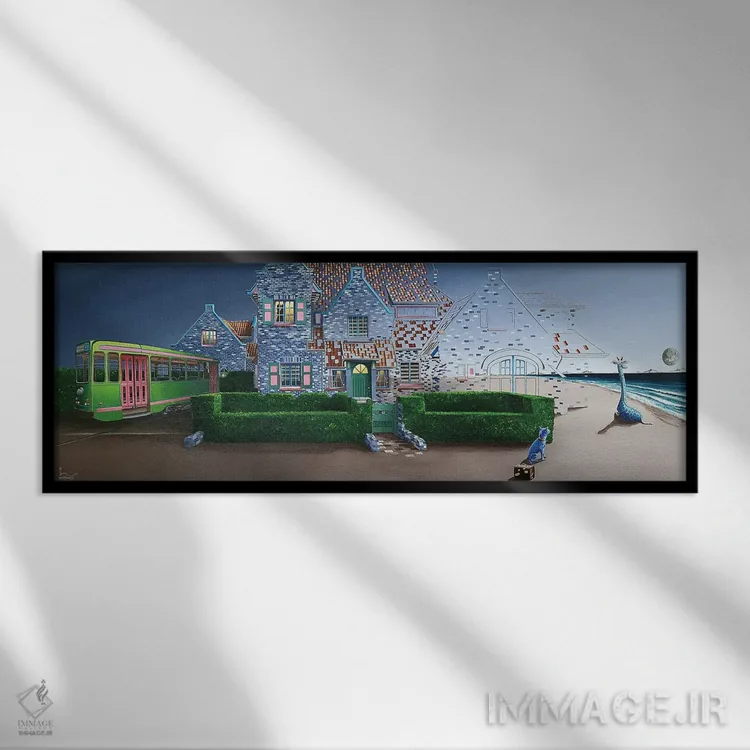 تابلو سقوط اثر اولیویه لامبوری - نمای قابدار مشکی