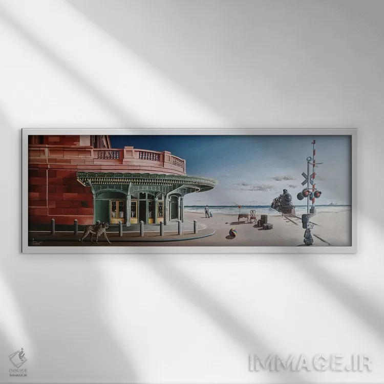 تابلو افق جدید اثر اولیویه لامبوری - نمای قابدار سفید