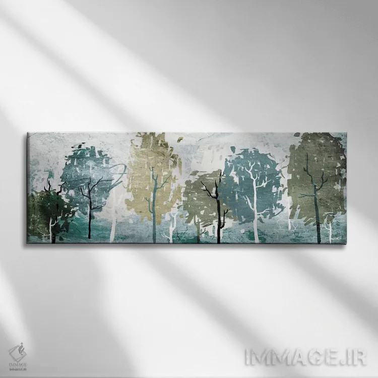 تابلو "جنگل انتزاعی" اثر آن ری - نمای روبهرو روی دیوار