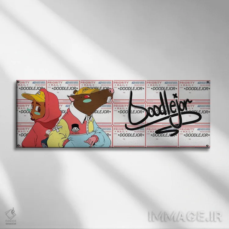 تابلو "بنر دودلجور" اثر جردن بست - نمای روبهرو روی دیوار