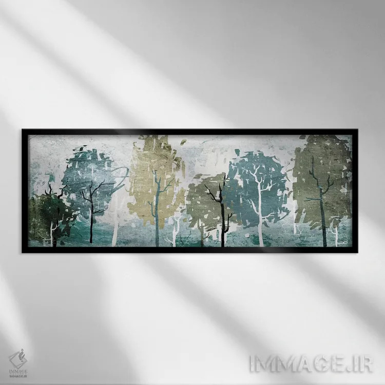تابلو "جنگل انتزاعی" اثر آن ری - نمای قابدار مشکی