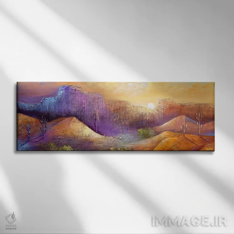 تابلو واحه اثر اوسنات تزدک - نمای روبهرو روی دیوار