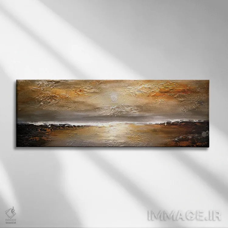 تابلو غروب آفتاب اثر اوسنات تزدک - نمای روبهرو روی دیوار