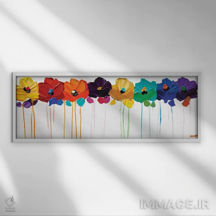 تابلو رنگها روی دیوارم اثر اوسنات تزدک - نمای قابدار سفید