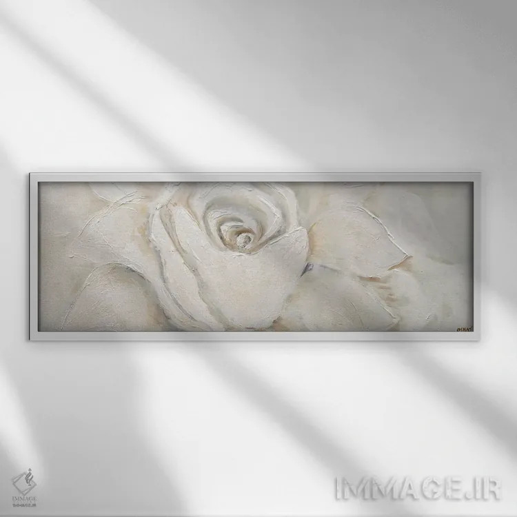 تابلو مه سفید اثر اوسنات تزدک - نمای قابدار سفید