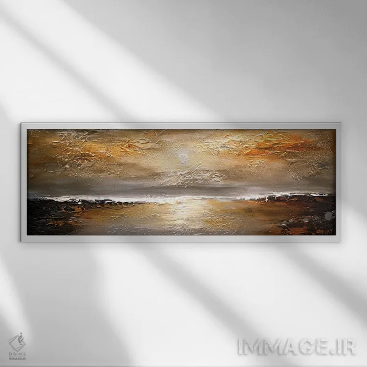 تابلو غروب آفتاب اثر اوسنات تزدک - نمای قابدار سفید