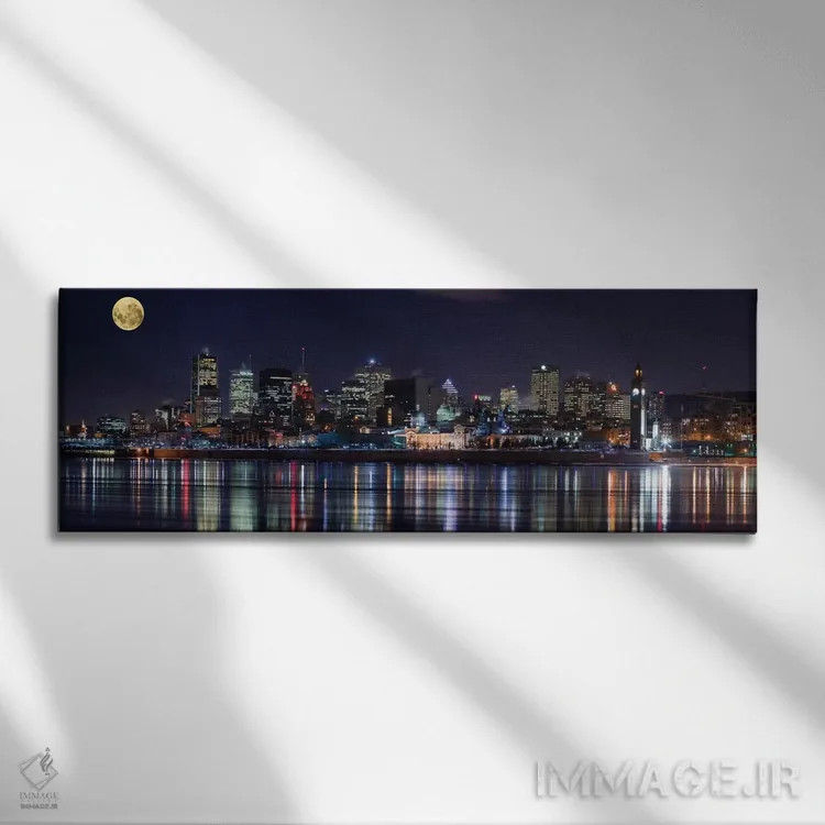 تابلو شب مونترال اثر یوپیدو (استودیو/گروه هنری) - نمای روبهرو روی دیوار