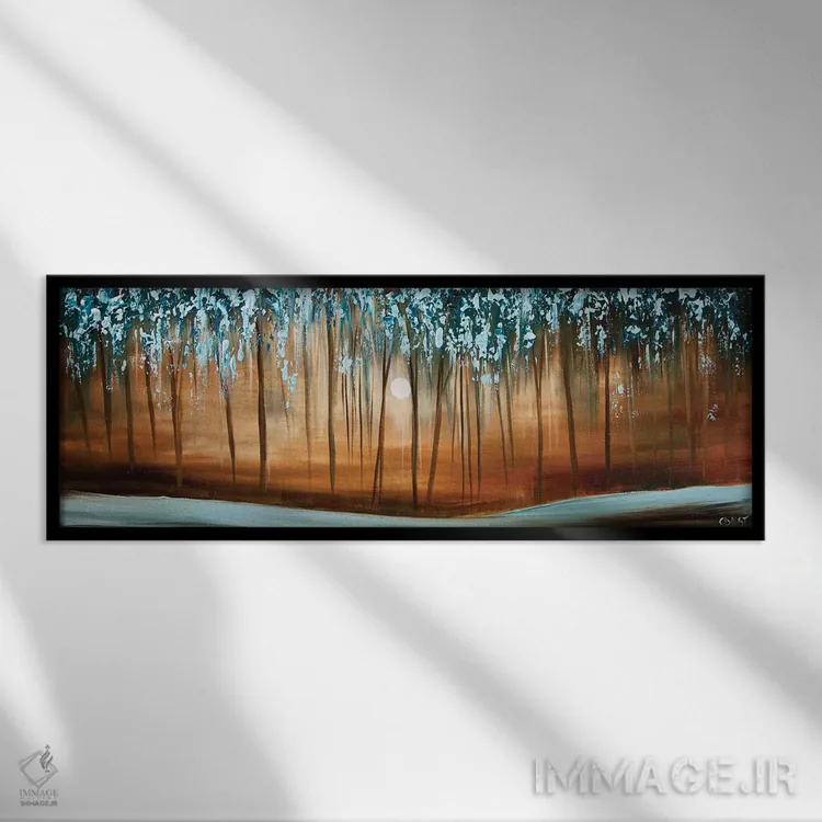 تابلو جنگل بارانی اثر اوسنات تزدک - نمای قابدار مشکی