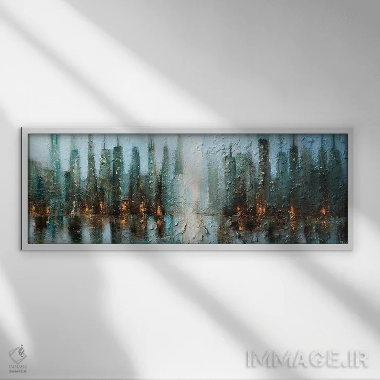 تابلو مرکز شهر اثر اوسنات تزدک - نمای قابدار سفید