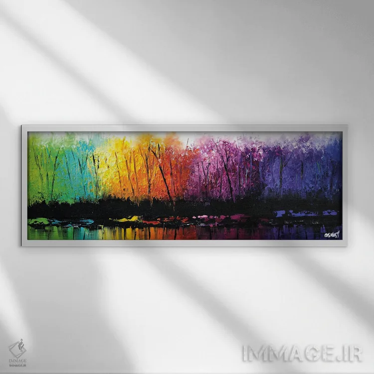 تابلو تغییر فصول اثر اوسنات تزدک - نمای قابدار سفید