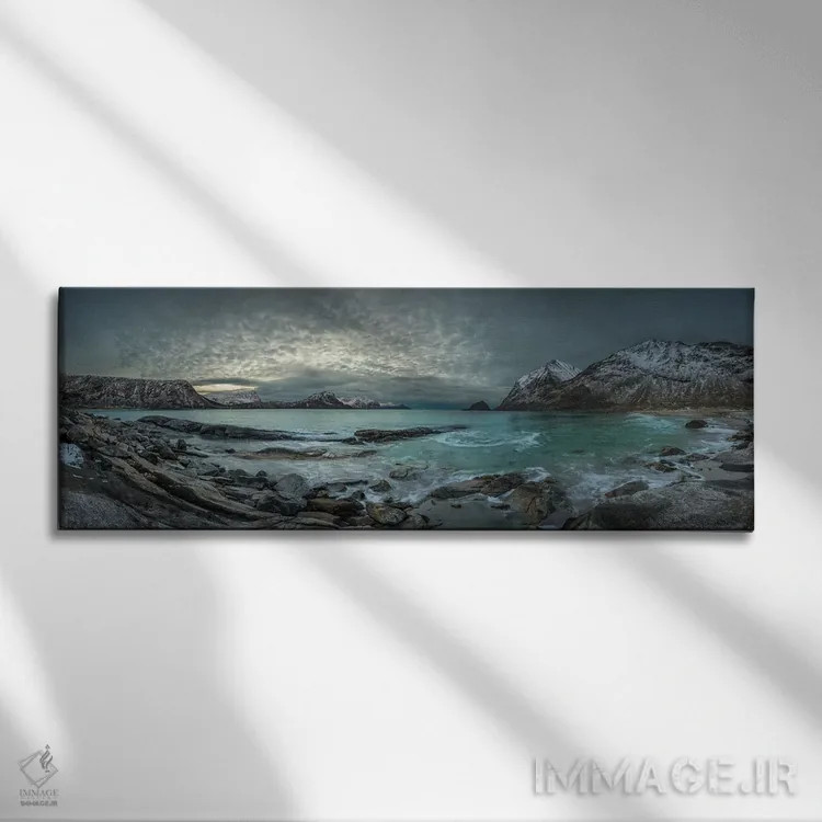 تابلو سرزمین وایکینگها اثر هایم روزنفلد - نمای روبهرو روی دیوار
