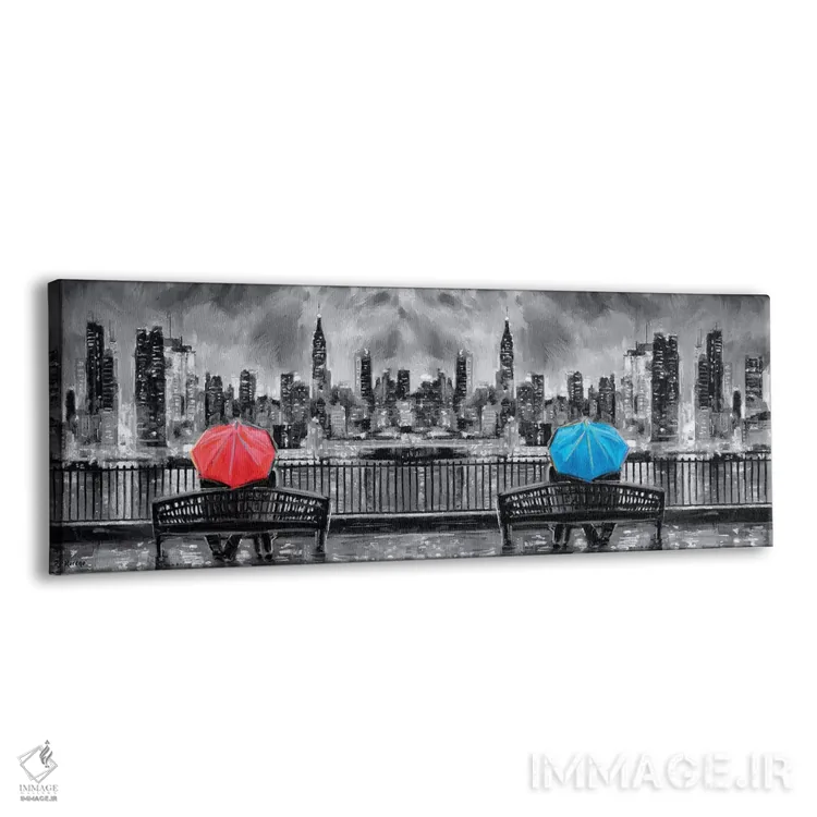 تابلو نیویورک در عشق در سیاه و سفید در پانوراما اثر پی.دی. مورنو - نمای پرسپکتیو محصول