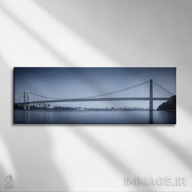تابلو پل جورج واشنگتن اثر منگوایلین - نمای روبهرو روی دیوار