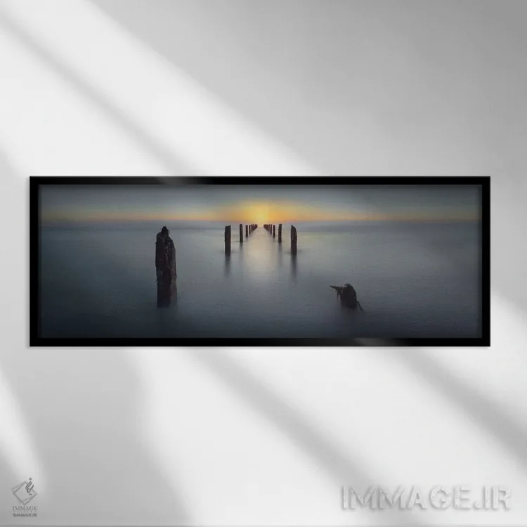 تابلو آخرین نور اثر نداو جوناس - نمای قابدار مشکی