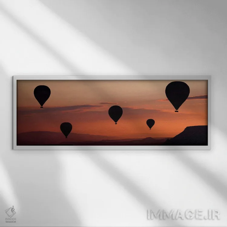 تابلو بادکنکها اثر انگین کارجی - نمای قابدار سفید