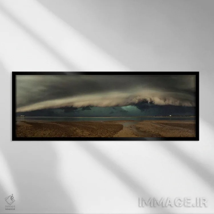 تابلو انتقام مادر طبیعت اثر مل براکاستون - نمای قابدار مشکی