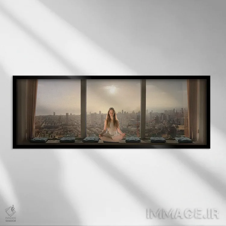 تابلو آرامش شهری اثر نداو جوناس - نمای قابدار مشکی