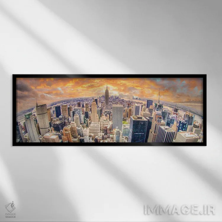 تابلو شهر نیویورک اثر مارک پائولدا - نمای قابدار مشکی