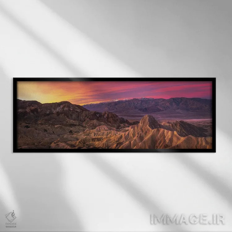 تابلو کمربند طلوع خورشید اثر پیتر کسکن - نمای قابدار مشکی